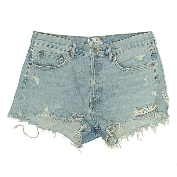 **Agolde Light Wash Denim Shorts 29 CUT# 46986 STYLE# A026-811 - Picture 2 of 10